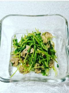 副菜・おつまみ:あさりと豆苗の炒め-レシピのメイン写真