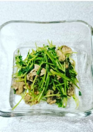 副菜・おつまみ：あさりと豆苗の炒め-レシピのメイン写真