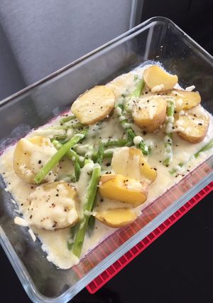 じゃがいもとアスパラガスのチーズ焼き-レシピのメイン写真