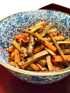 人参・牛蒡の酢入り金平ごぼう*お弁当-レシピのメイン写真