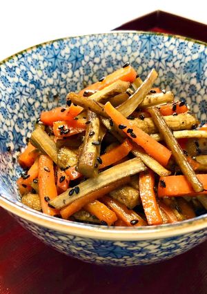 人参・牛蒡の酢入り金平ごぼう＊お弁当-レシピのメイン写真