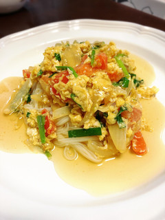 素麺レシピ トマタマ餡掛け素麺 2019-レシピのメイン写真