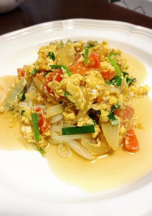 素麺レシピ トマタマ餡掛け素麺 2019-レシピのメイン写真