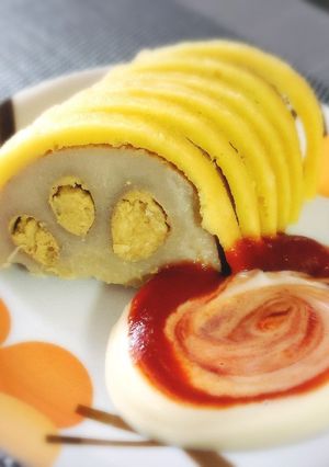 私のからし蓮根の食べ方(*^ー^)ノ♪-レシピのメイン写真