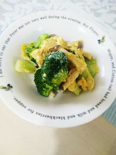 簡単!ブロッコリーとしめじの中華風卵とじ-レシピのメイン写真