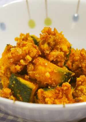 かぼちゃのアーモンド和え♪香ばしく美味♪-レシピのメイン写真