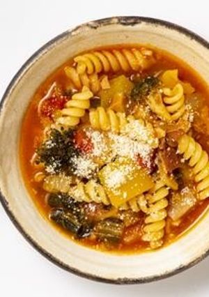 ショートパスタ入りミネストローネ-レシピのメイン写真