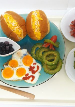 一個で目玉いっぱい冷凍卵で目玉焼き-レシピのメイン写真