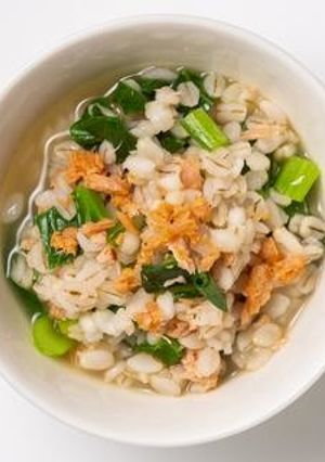 鮭と青菜の押し麦リゾット-レシピのメイン写真