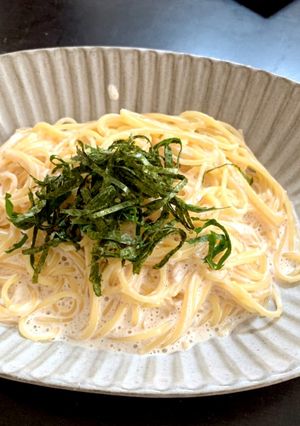 本格濃厚明太クリームパスタ-レシピのメイン写真