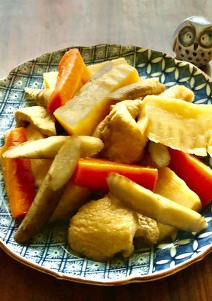 麺つゆで*薄揚げ・筍・牛蒡の煮物*簡単-レシピのメイン写真