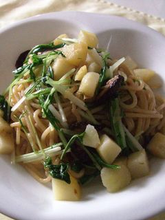水菜とじゃが芋の和風パスタ-レシピのメイン写真