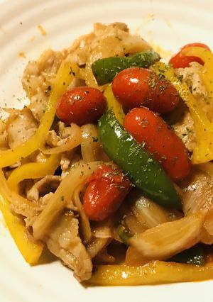 豚こまぎれ肉に野菜を加えたポークチャップ-レシピのメイン写真