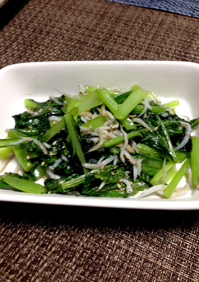 小松菜としらすの炒め物-レシピのメイン写真