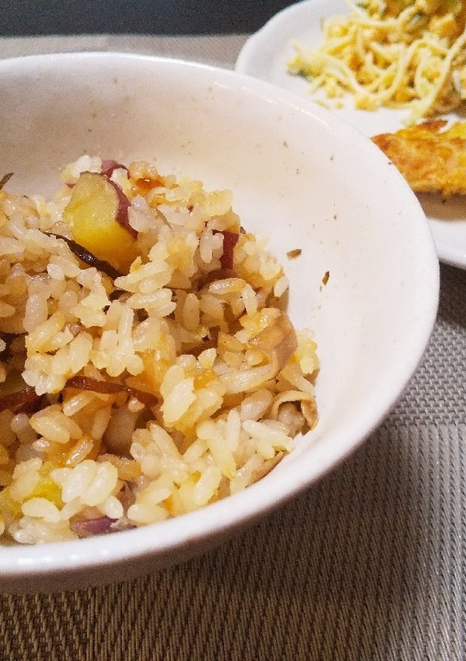 白だしで☆さつま芋と舞茸の炊き込みご飯-レシピのメイン写真