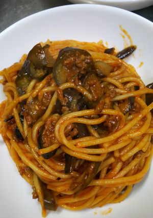 なすとひき肉のパスタ-レシピのメイン写真