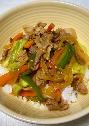 野菜もとれる焼肉丼-レシピのメイン写真