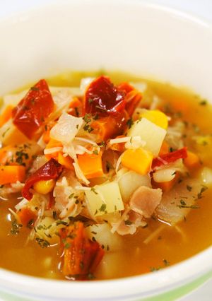 ドライピーマンで旨みアップ野菜スープ-レシピのメイン写真