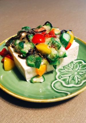 トマトおくら冷奴【夏の薬膳】-レシピのメイン写真