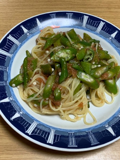 梅とオクラのパスタ-レシピのメイン写真