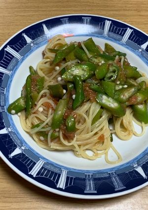梅とオクラのパスタ-レシピのメイン写真