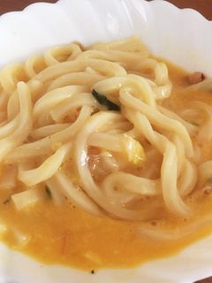 茶碗蒸しの素で☆釜玉+αうどん-レシピのメイン写真