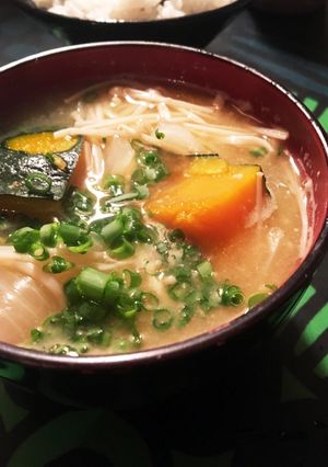 ほっこりかぼちゃのお味噌汁-レシピのメイン写真
