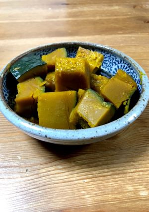 レンジでかぼちゃの煮物-レシピのメイン写真