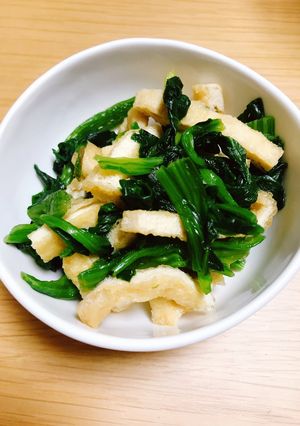 冷凍ほうれん草と刻み揚げの簡単ズボラ副菜-レシピのメイン写真