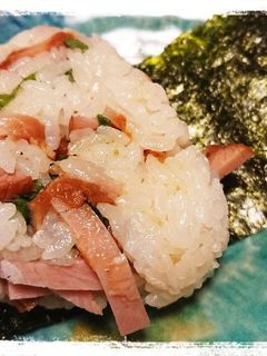 チャーシューと大葉のおにぎり-レシピのメイン写真