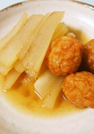 レンチンで簡単♡大根と練り物のめんつゆ煮-レシピのメイン写真
