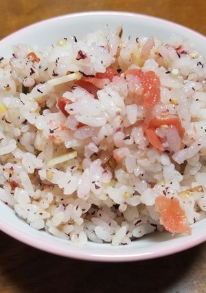 簡単美味しい！茗荷のまぜご飯！-レシピのメイン写真