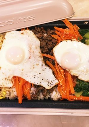 ホットプレートだけで作るおこげビビンバ-レシピのメイン写真