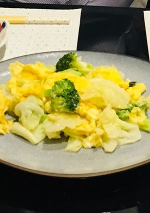 キャベツブロッコリー卵炒め♪-レシピのメイン写真