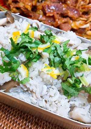 メスティン キノコとしらすの炊き込みご飯-レシピのメイン写真