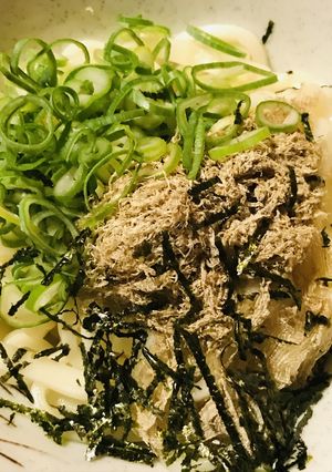 ネギとトロロ昆布のシンプルぶっかけうどん-レシピのメイン写真