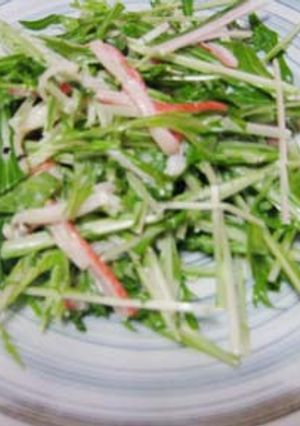 しゃきしゃき☆水菜とカニかまサラダ-レシピのメイン写真