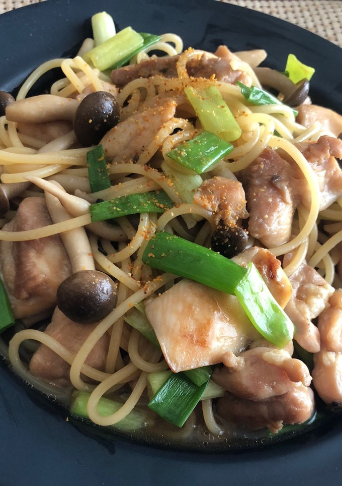 鶏肉とキノコの簡単和風パスタ-レシピのメイン写真