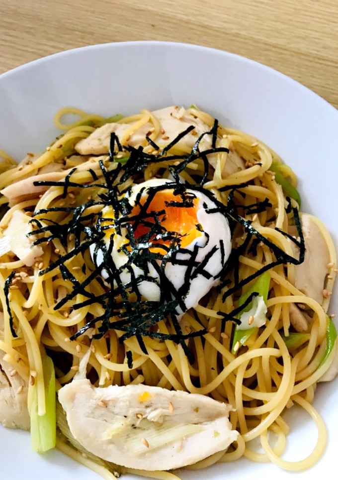 簡単☆ネギとチキンの和風パスタ-レシピのメイン写真