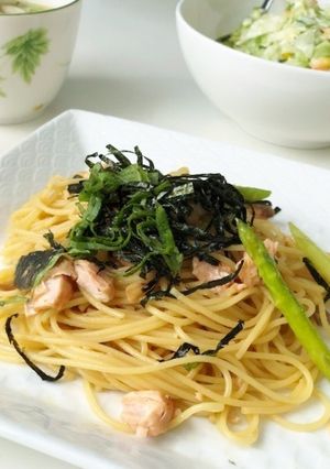 秋鮭の和風パスタ♪-レシピのメイン写真