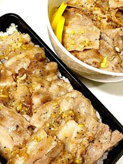 ねぎ塩豚カルビ弁当(麦飯)再現レシピ★-レシピのメイン写真