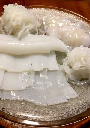 南伊勢で釣り上げたアオリイカ刺身-レシピのメイン写真