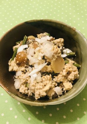 水切り不要☆山菜入り炒り豆腐-レシピのメイン写真