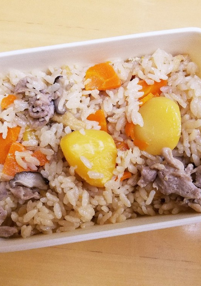 秋だ！豚肉と栗の簡単炊き込みごはん。-レシピのメイン写真