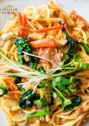 【野菜たっぷり✨】脱マンネリ🧈バター醤油パスタ🍝-レシピのメイン写真