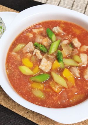 レンジで簡単塩糀トマトの具だくさんスープ-レシピのメイン写真