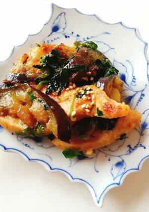 簡単柔らか！鶏胸肉と茄子の美味しい炒め♪-レシピのメイン写真