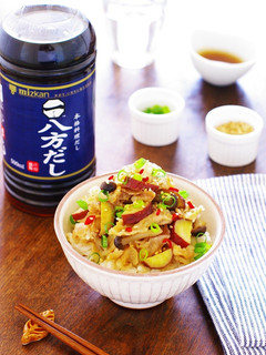 レンチン!甘辛さつまいもとしめじの豚丼-レシピのメイン写真