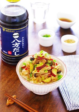 レンチン！甘辛さつまいもとしめじの豚丼-レシピのメイン写真