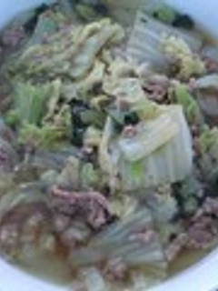 *ほっこり白菜とひき肉の煮物*-レシピのメイン写真